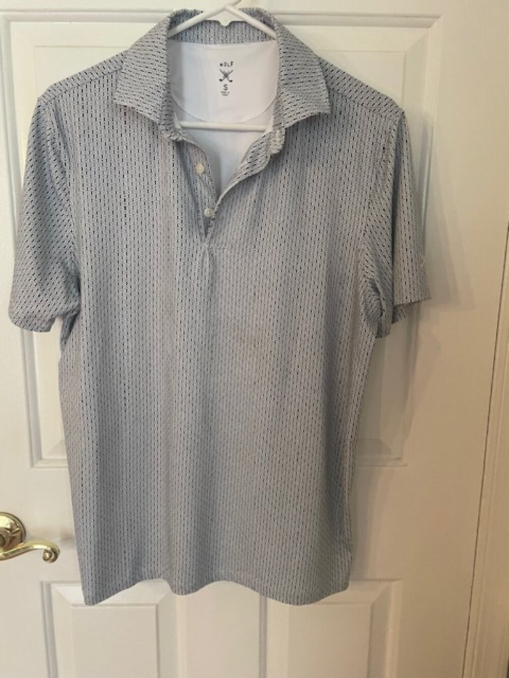 Blue and white Golf shirt. size small